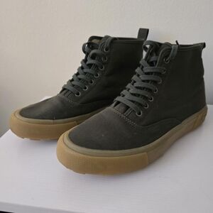 SeeVee High-Top Canvas Sneakers - Olive Green